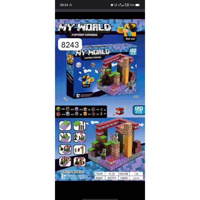 KLOCKI MAGNET MY WORLD 120 PCS