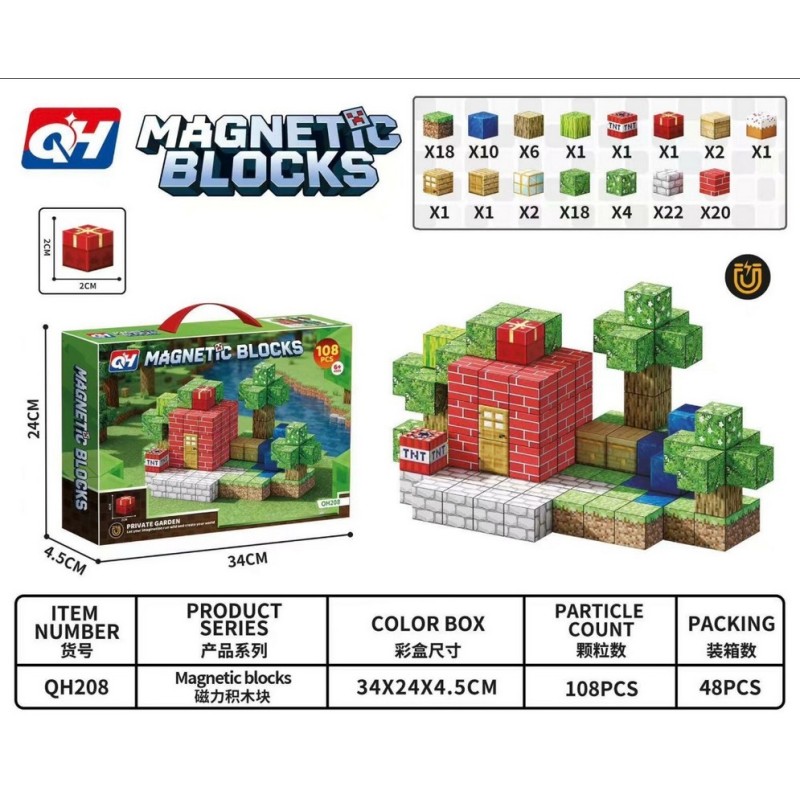MAGNETIC BLOCKS 108PCS