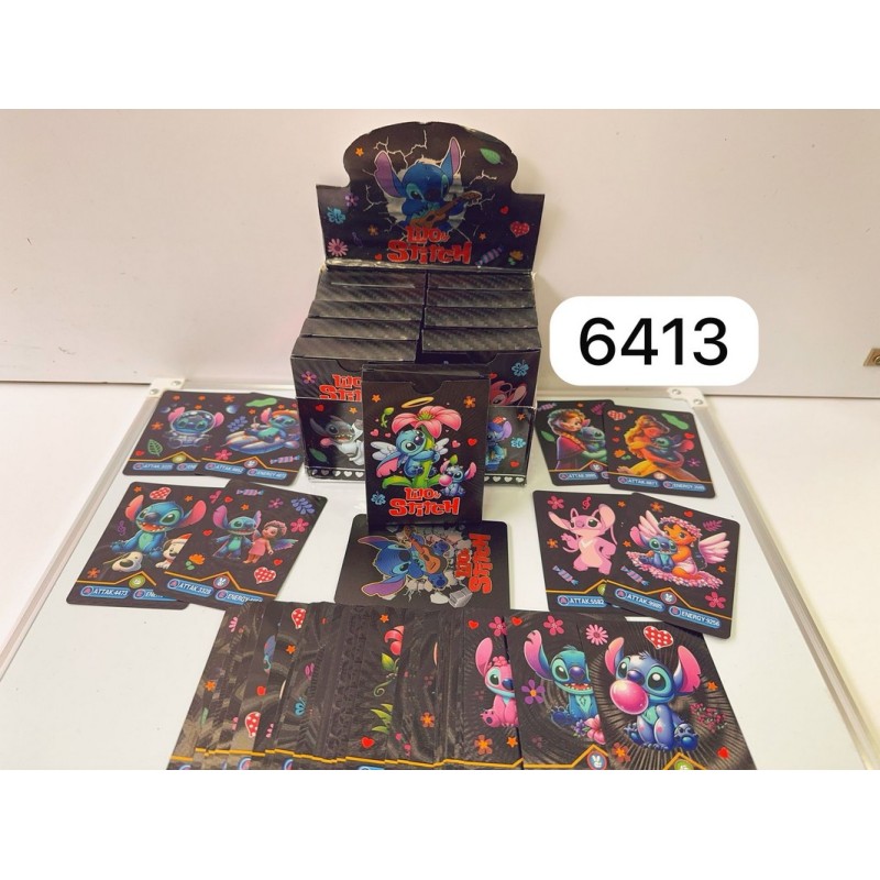 KARTA CZARNE STITCH 55SZT